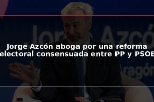 Jorge Azcón aboga por una reforma electoral consensuada entre PP y PSOE