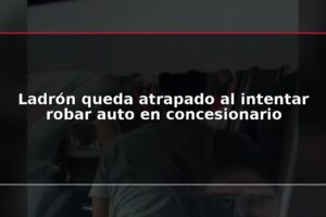 Ladrón queda atrapado al intentar robar auto en concesionario