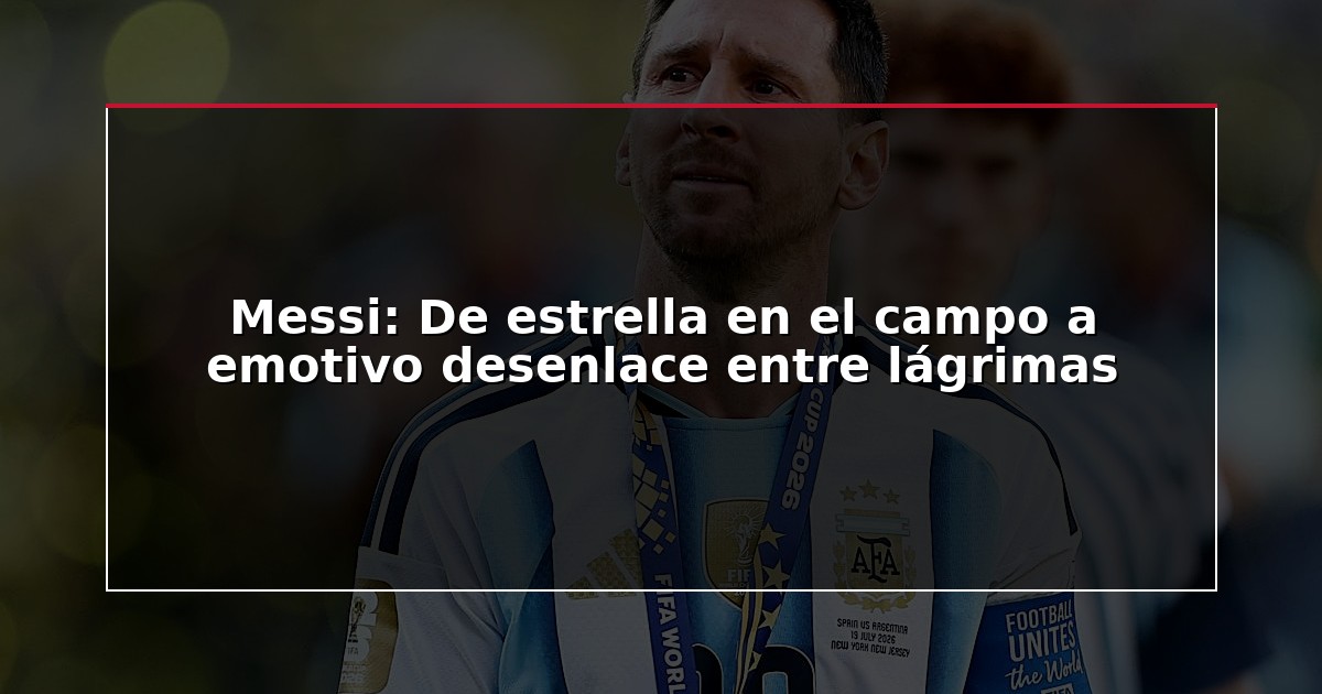 Messi: De estrella en el campo a emotivo desenlace entre lágrimas