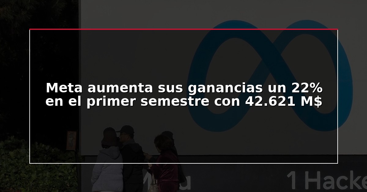 Meta aumenta sus ganancias un 22% en el primer semestre con 42.621 M$
