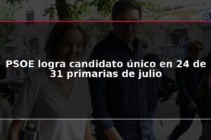 PSOE logra candidato único en 24 de 31 primarias de julio