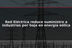 Red Eléctrica reduce suministro a industrias por baja en energía eólica
