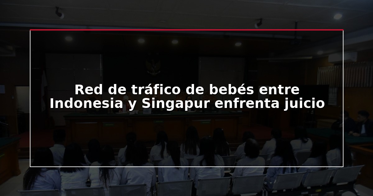 Red de tráfico de bebés entre Indonesia y Singapur enfrenta juicio