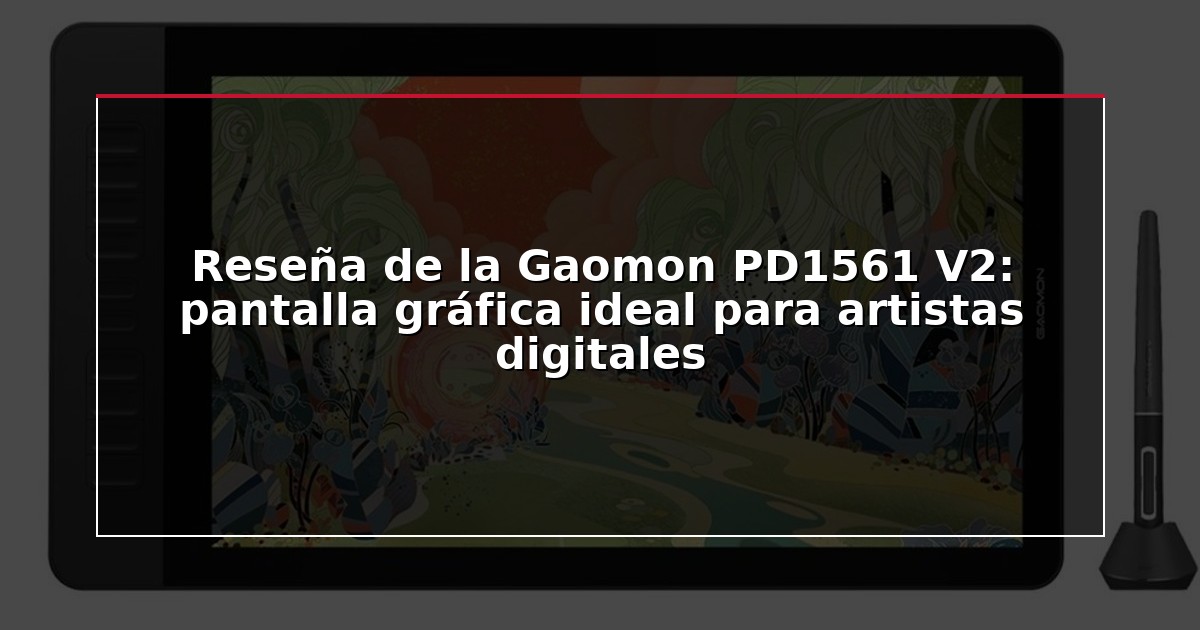 Reseña de la Gaomon PD1561 V2: pantalla gráfica ideal para artistas digitales