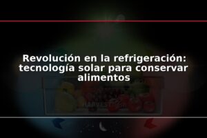 Revolución en la refrigeración: tecnología solar para conservar alimentos