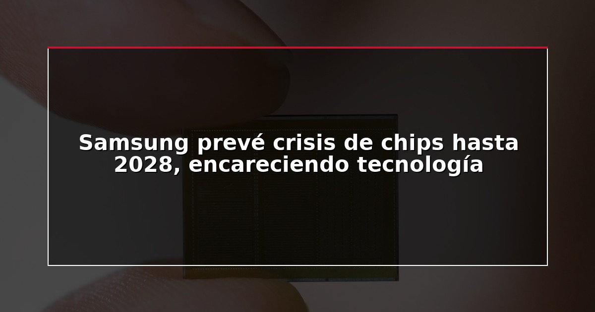 Samsung prevé crisis de chips hasta 2028, encareciendo tecnología
