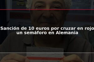 Sanción de 10 euros por cruzar en rojo un semáforo en Alemania