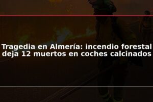 Tragedia en Almería: incendio forestal deja 12 muertos en coches calcinados