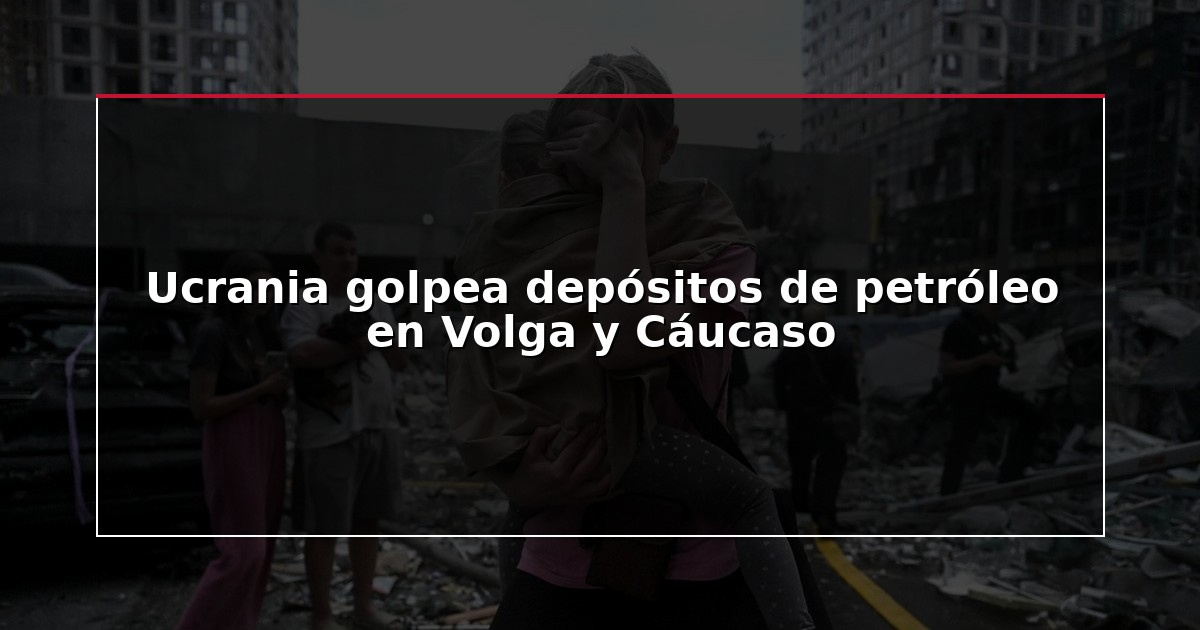 Ucrania golpea depósitos de petróleo en Volga y Cáucaso