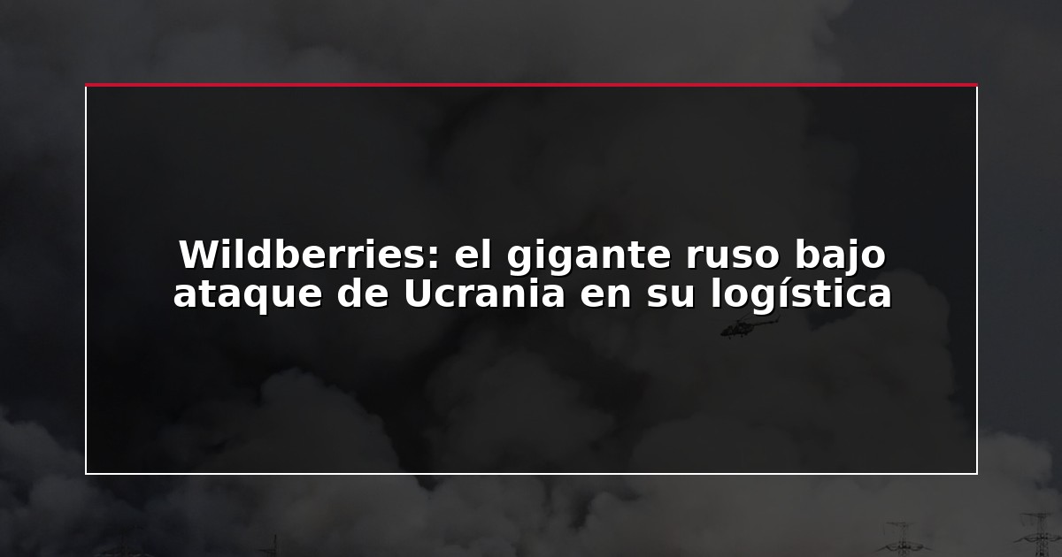 Wildberries: el gigante ruso bajo ataque de Ucrania en su logística