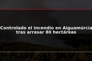 Controlado el incendio en Aiguamúrcia tras arrasar 80 hectáreas