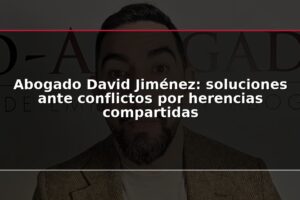 Abogado David Jiménez: soluciones ante conflictos por herencias compartidas