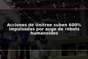 Acciones de Unitree suben 600% impulsadas por auge de robots humanoides