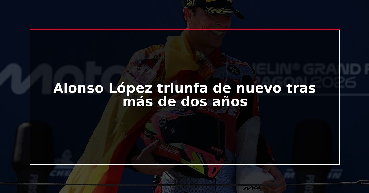 Alonso López triunfa de nuevo tras más de dos años