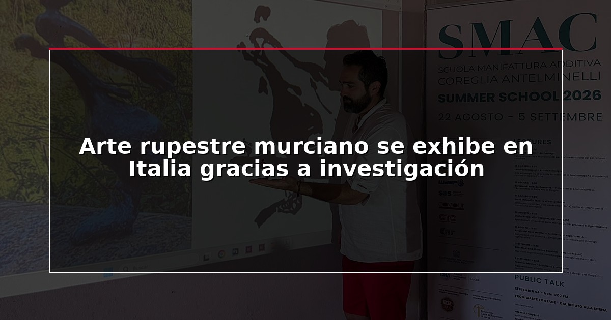 Arte rupestre murciano se exhibe en Italia gracias a investigación