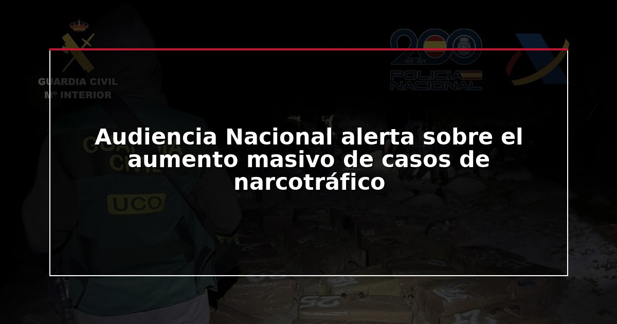 Audiencia Nacional alerta sobre el aumento masivo de casos de narcotráfico