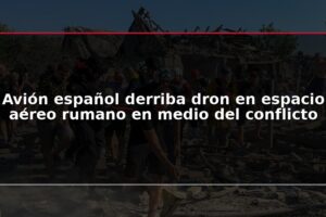 Avión español derriba dron en espacio aéreo rumano en medio del conflicto