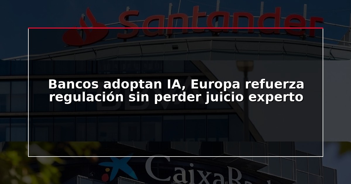 Bancos adoptan IA, Europa refuerza regulación sin perder juicio experto