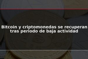 Bitcoin y criptomonedas se recuperan tras periodo de baja actividad