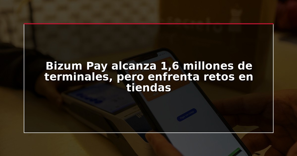 Bizum Pay alcanza 1,6 millones de terminales, pero enfrenta retos en tiendas