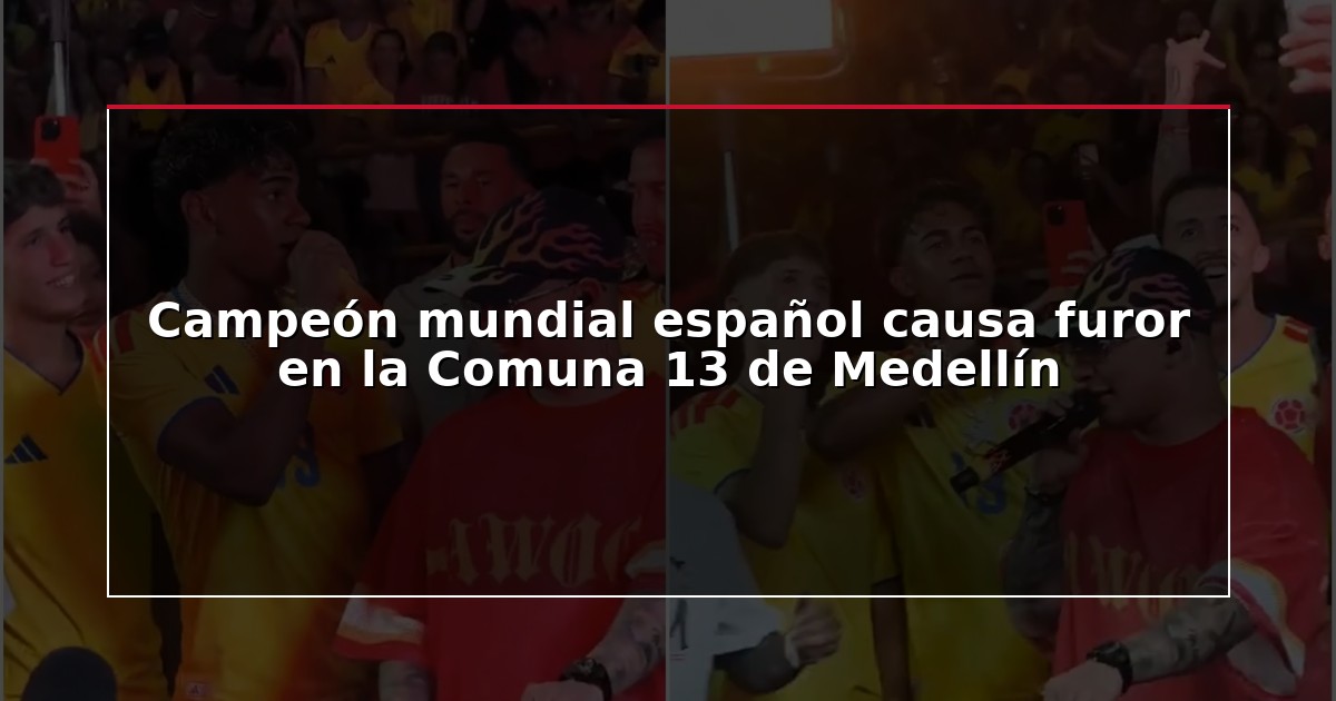 Campeón mundial español causa furor en la Comuna 13 de Medellín