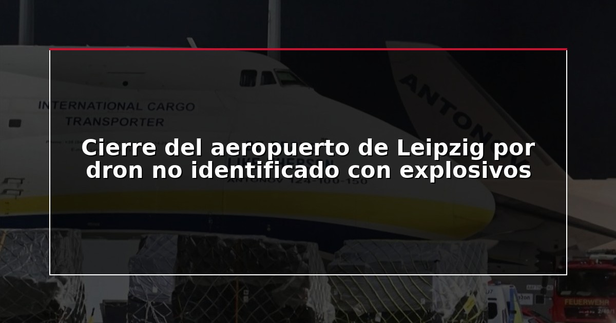 Cierre del aeropuerto de Leipzig por dron no identificado con explosivos