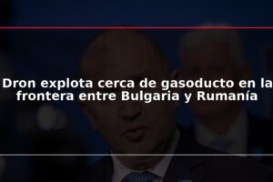 Dron explota cerca de gasoducto en la frontera entre Bulgaria y Rumanía
