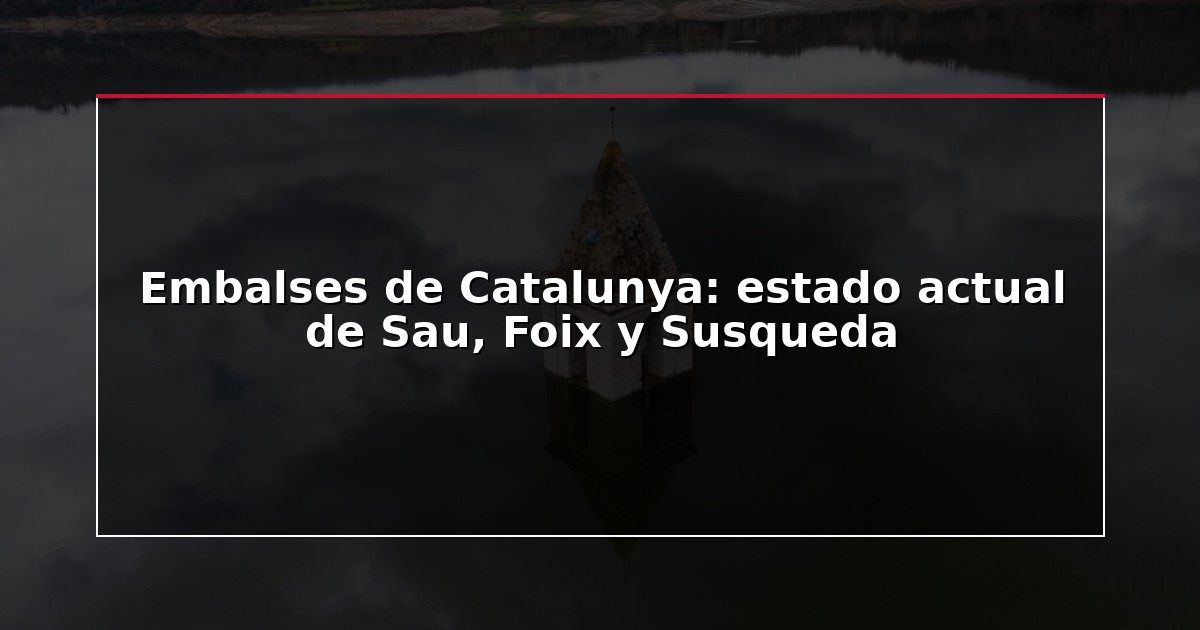 Embalses de Catalunya: estado actual de Sau, Foix y Susqueda