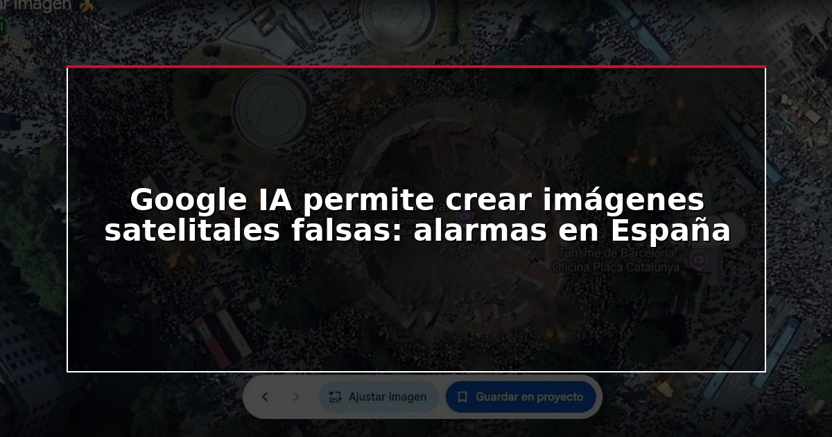Google IA permite crear imágenes satelitales falsas: alarmas en España