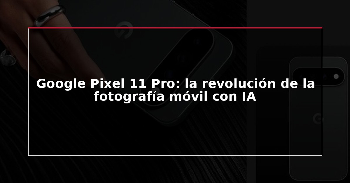 Google Pixel 11 Pro: la revolución de la fotografía móvil con IA