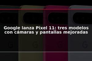Google lanza Pixel 11: tres modelos con cámaras y pantallas mejoradas
