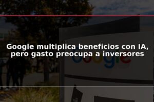 Google multiplica beneficios con IA, pero gasto preocupa a inversores