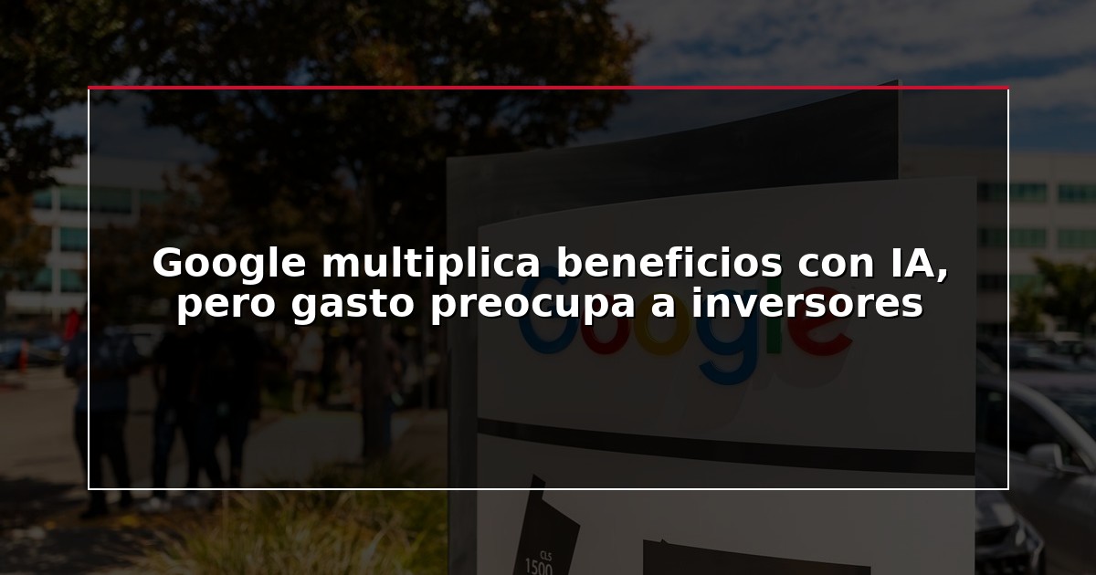 Google multiplica beneficios con IA, pero gasto preocupa a inversores