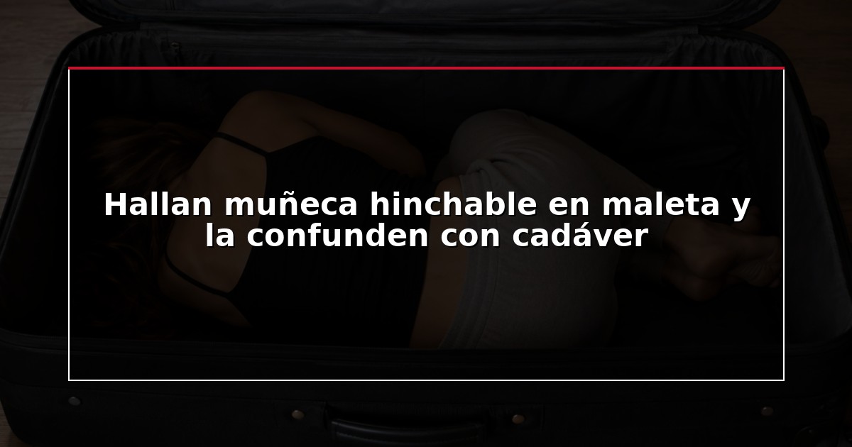 Hallan muñeca hinchable en maleta y la confunden con cadáver