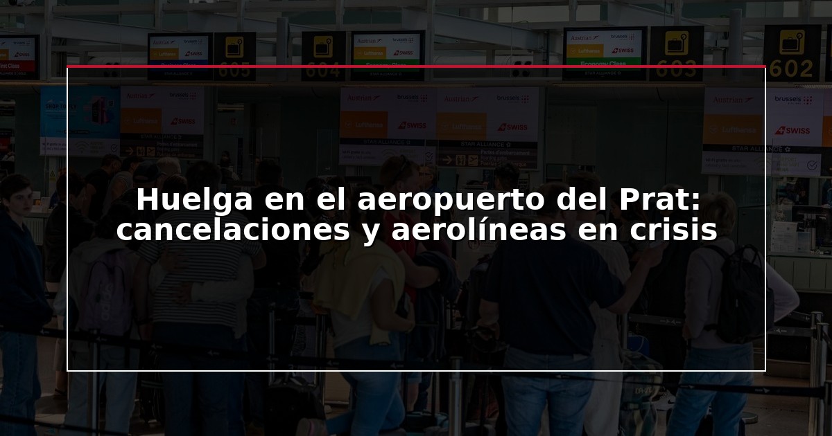 Huelga en el aeropuerto del Prat: cancelaciones y aerolíneas en crisis
