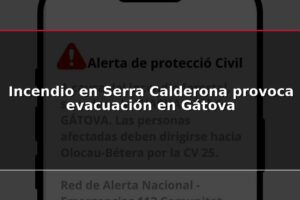 Incendio en Serra Calderona provoca evacuación en Gátova