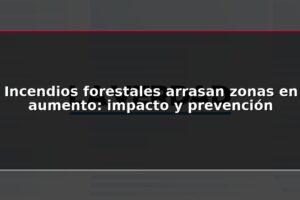 Incendios forestales arrasan zonas en aumento: impacto y prevención