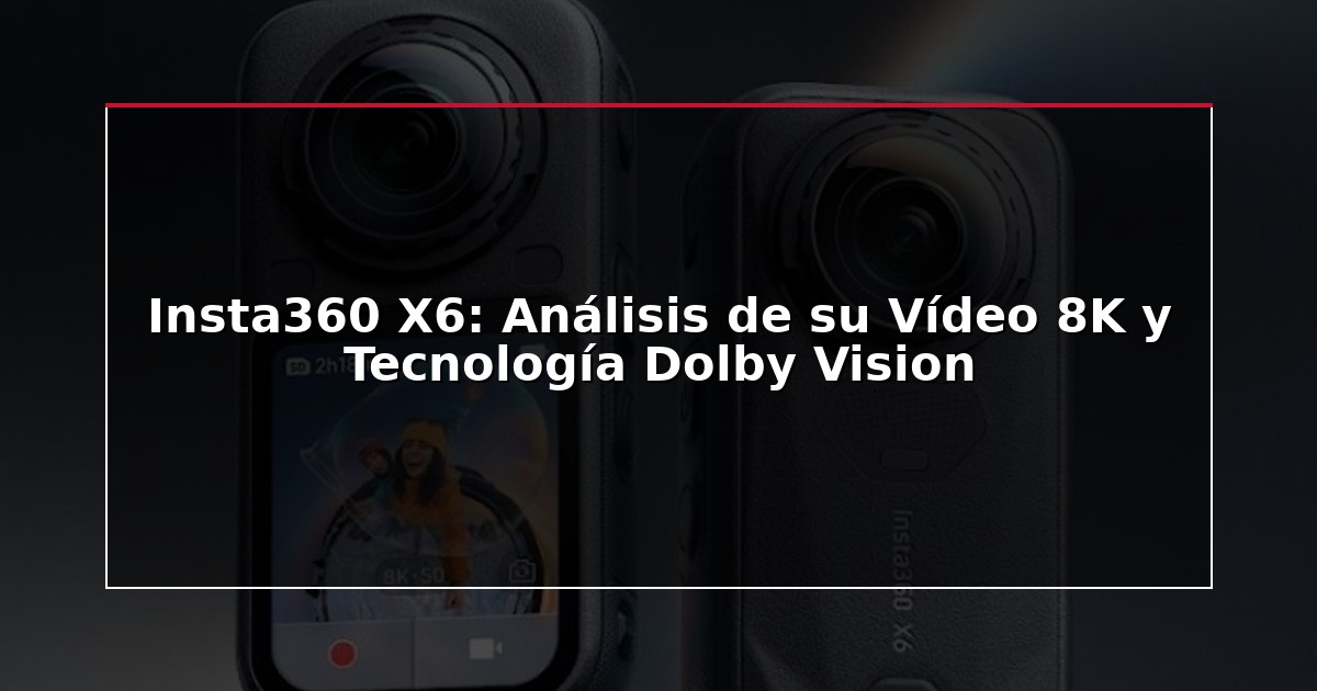 Insta360 X6: Análisis de su Vídeo 8K y Tecnología Dolby Vision