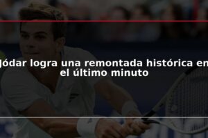 Jódar logra una remontada histórica en el último minuto