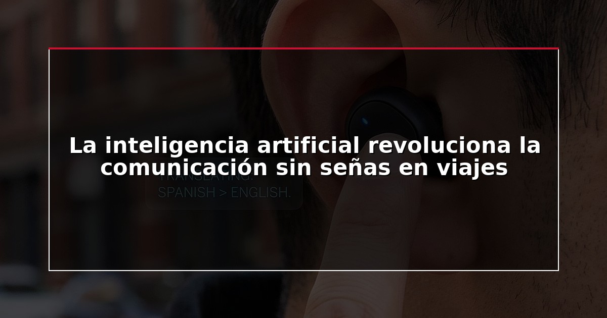 La inteligencia artificial revoluciona la comunicación sin señas en viajes
