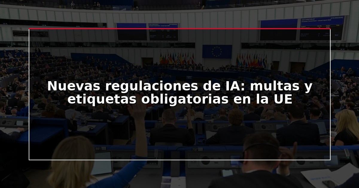 Nuevas regulaciones de IA: multas y etiquetas obligatorias en la UE
