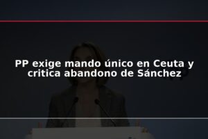 PP exige mando único en Ceuta y critica abandono de Sánchez