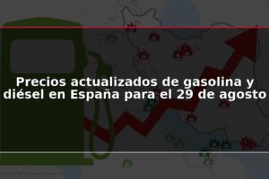 Precios actualizados de gasolina y diésel en España para el 29 de agosto