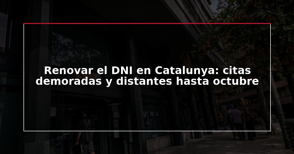 Renovar el DNI en Catalunya: citas demoradas y distantes hasta octubre