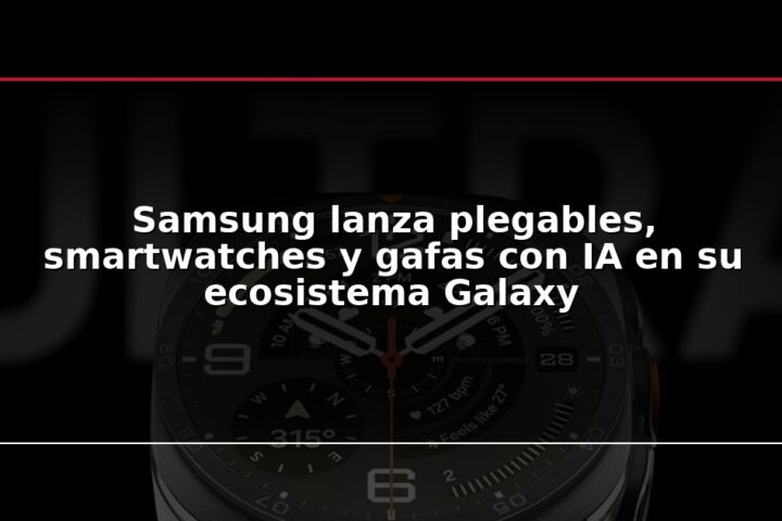 Samsung lanza plegables, smartwatches y gafas con IA en su ecosistema Galaxy