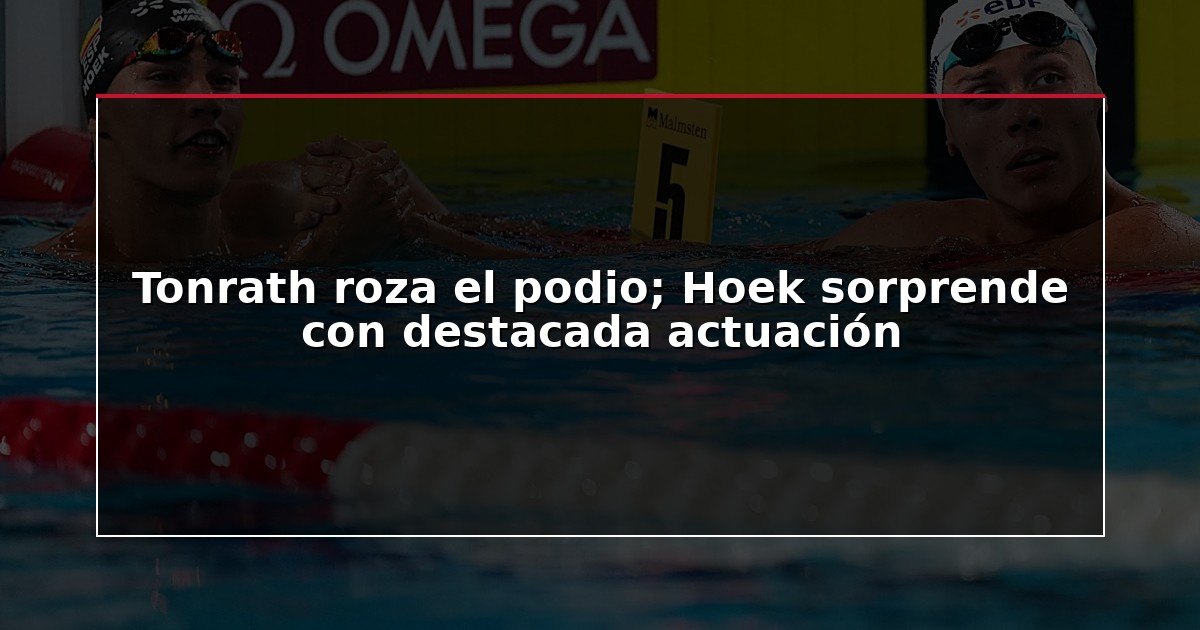 Tonrath roza el podio; Hoek sorprende con destacada actuación