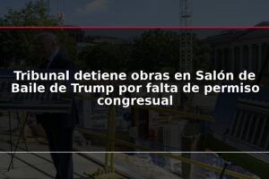 Tribunal detiene obras en Salón de Baile de Trump por falta de permiso congresual