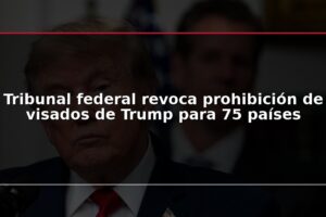 Tribunal federal revoca prohibición de visados de Trump para 75 países