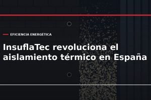 Sección de un muro con cámara de aire rellenándose de aislante mediante insuflado