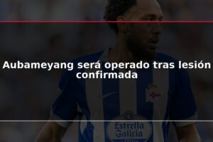 Aubameyang será operado tras lesión confirmada